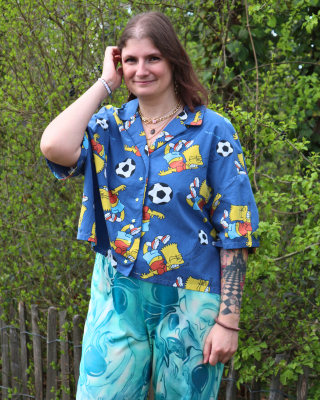 🛹 Chemise Bart Simpson & Skateboard – Pièce unique 🛹 Taille 48