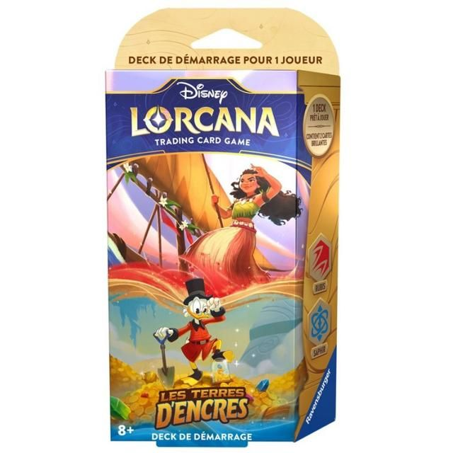 Ravensburger Disney Lorcana : Les Terres d'Encres - Deck De Démarrage Vaiana / Oncle Picsou