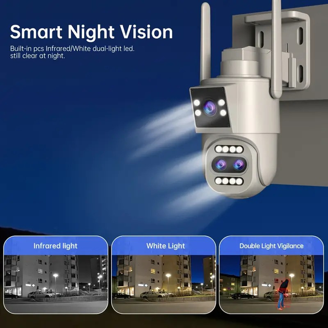 JOOAN Full HD WiFi IP Security Camera with 3-Lens PTZ