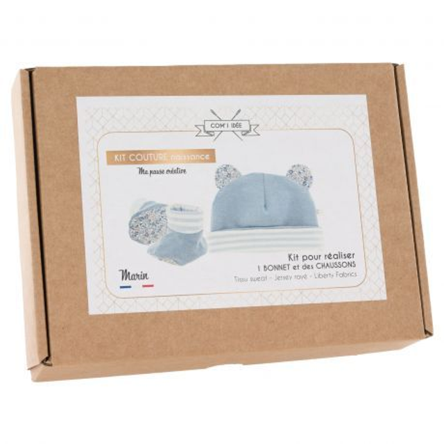 Marin - Naissance Bonnet et Chaussons