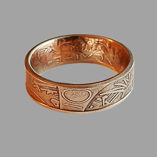 French 10 Francs 1979 Coin Ring    