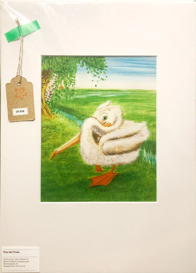 Fine Art Print "Schlauer Pelikan" / "Smart Pelican"