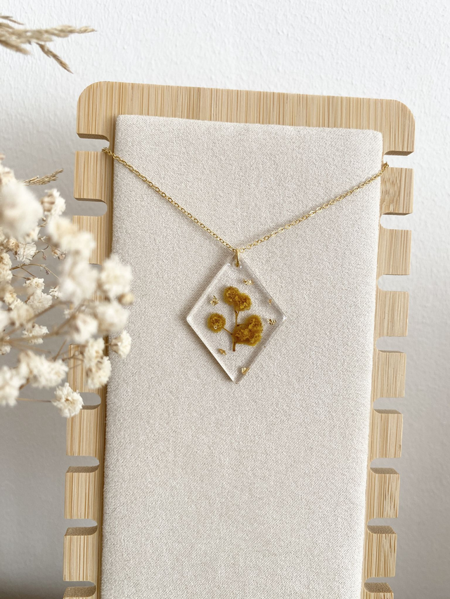 Collier gold filled losange - mimosa
