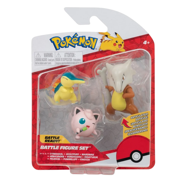 Pokémon Battle Figure Set: Cyndaquil + Jigglypuff + Marowak