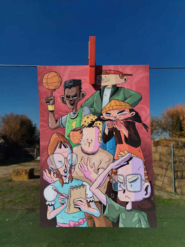 Lámina "La banda del patio" 