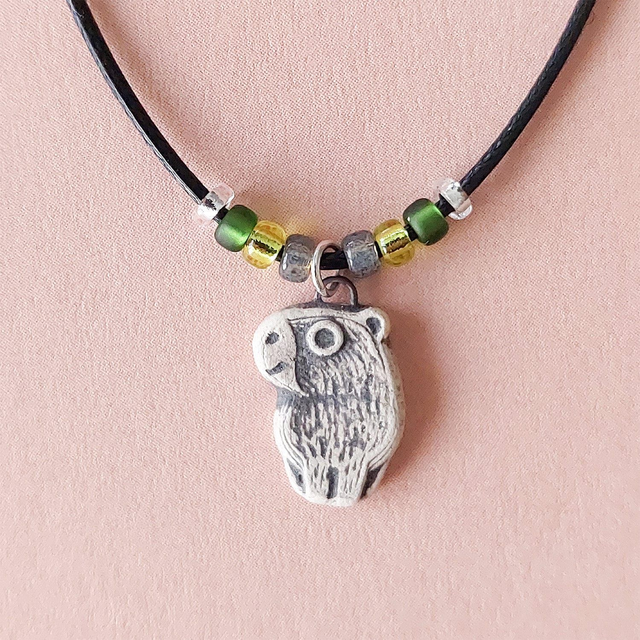 Funny capybara necklace - handmade - capybara charm - capybara pendant
