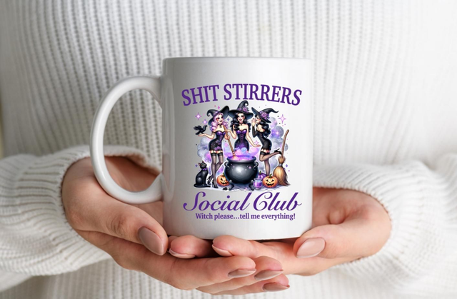 Shit stirrers social club mug