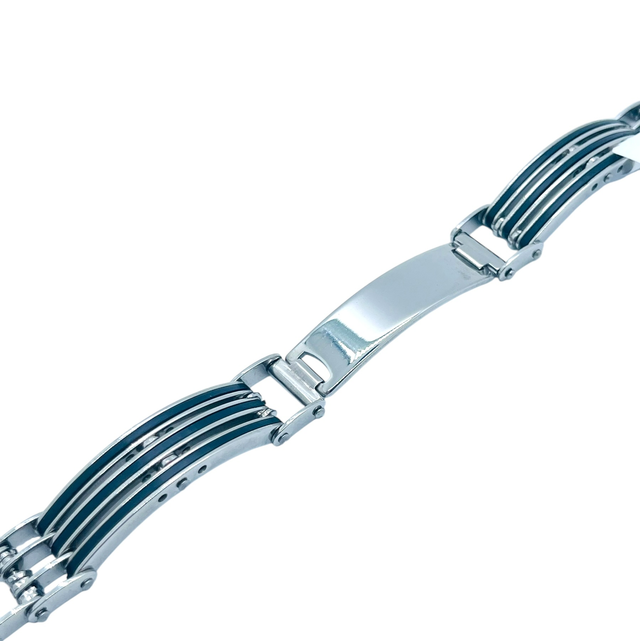 Bracelet homme plaqué argenté 