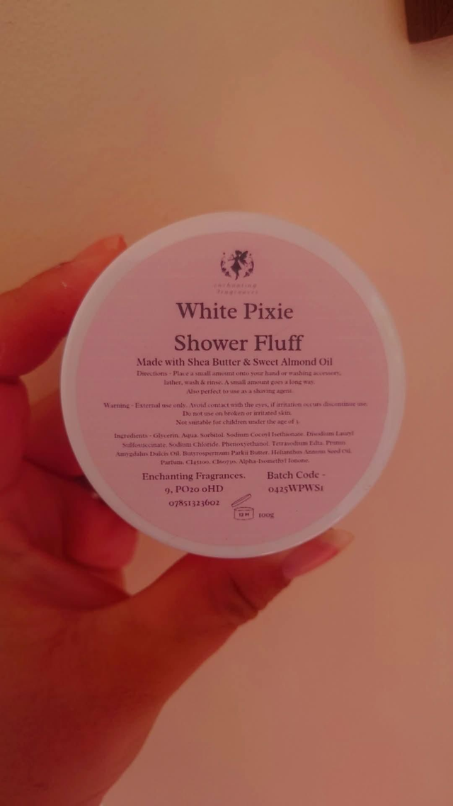 Shower Fluff - White Pixie 