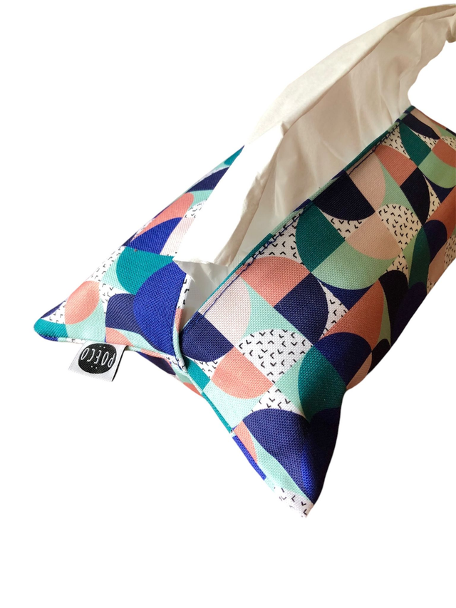 Pochette mouchoirs - BAUHAUS ( bleu - vert - rose)