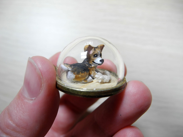 Corgi Miniature Necklace black