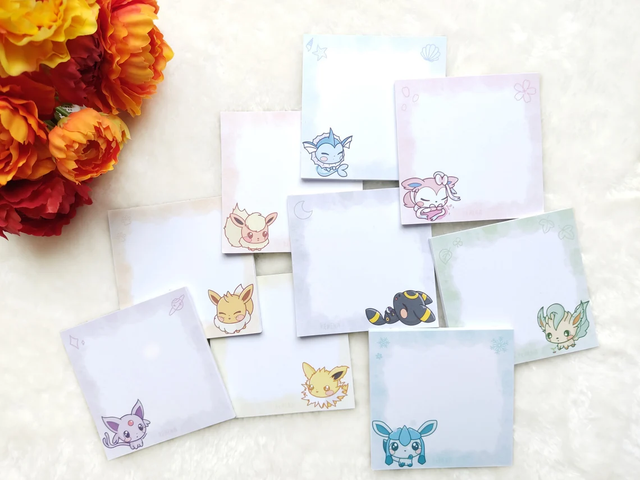 Pokemon Eeveelutions Memopad Handmade