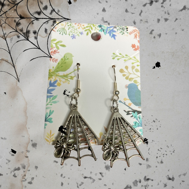 Spider and Web Earrings 