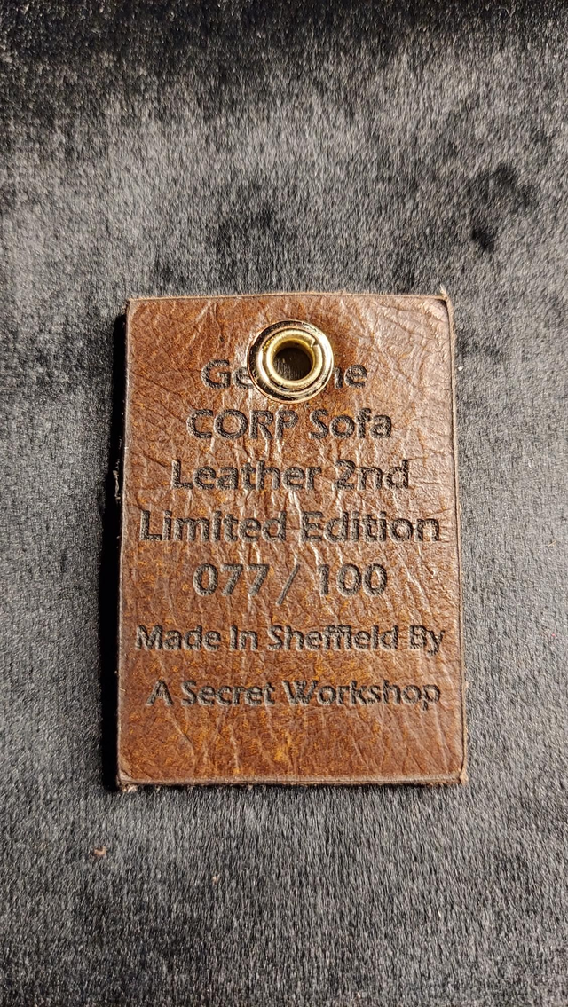 077 / 100 2nd Limited Edition Genuine CORP SOFA Leather Keyring 