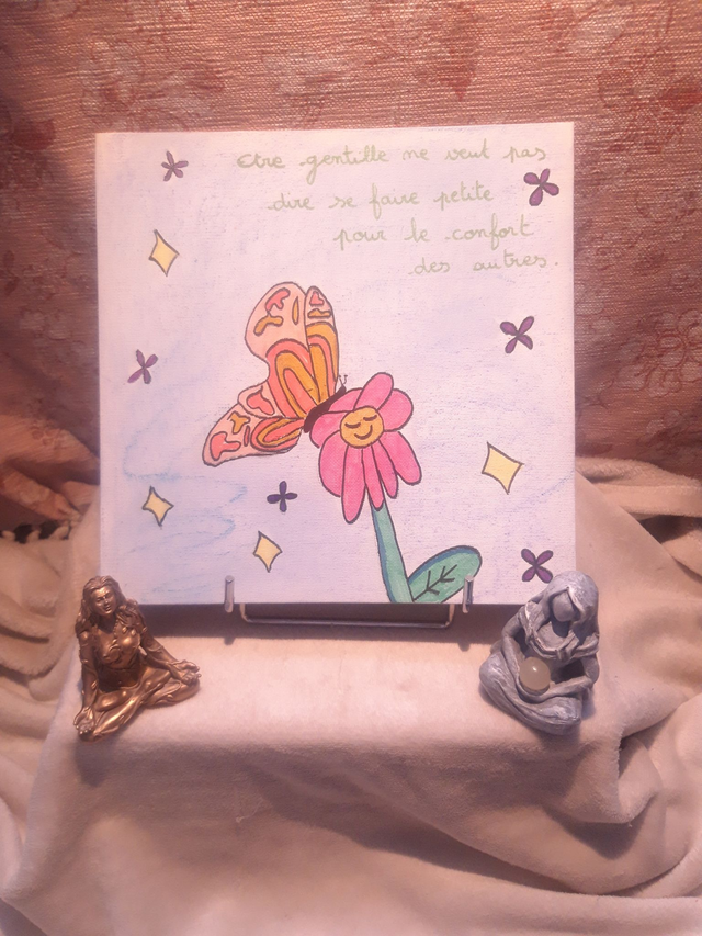 Toile "Être gentille"