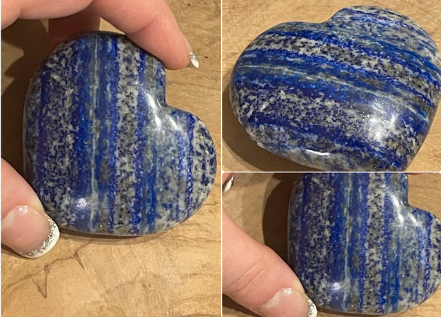 coeur en lapis lazuli