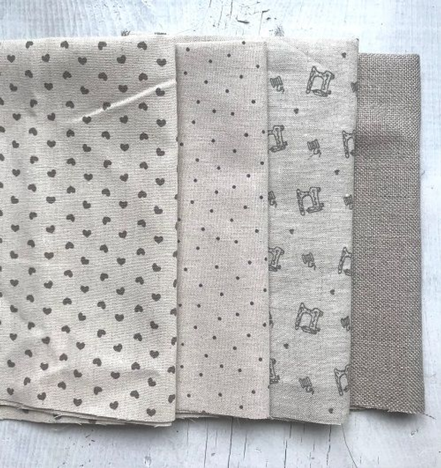 Lot de tissus "les gris" - ref KS2