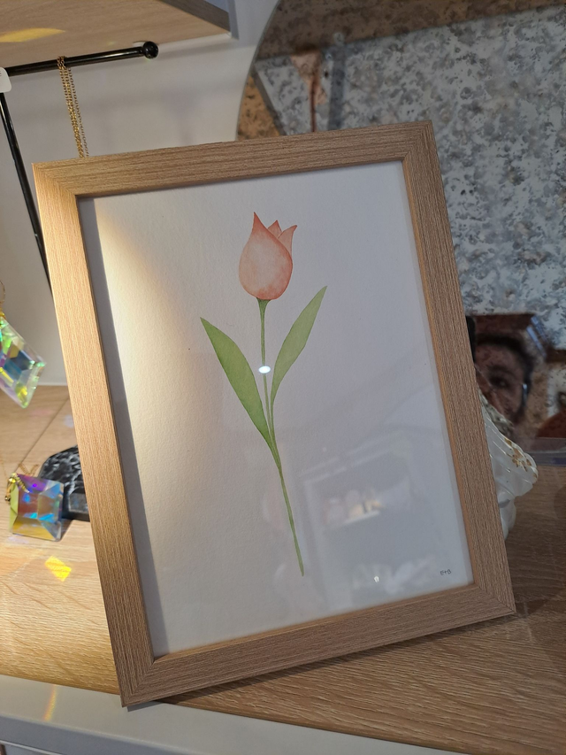 Affiche florale aquarelle · "La tulipe"