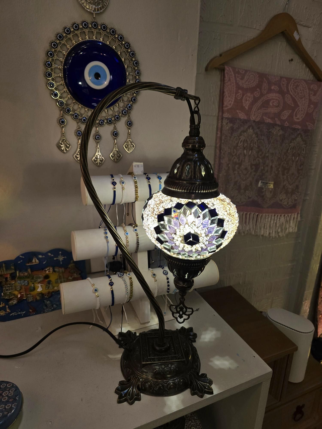 Medium Mosaic Swanneck Table Lamp