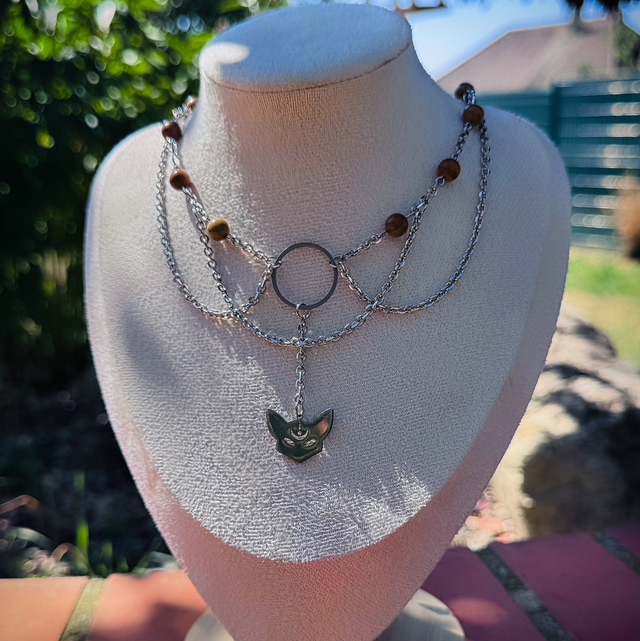 Collier SALEM bois fossile 