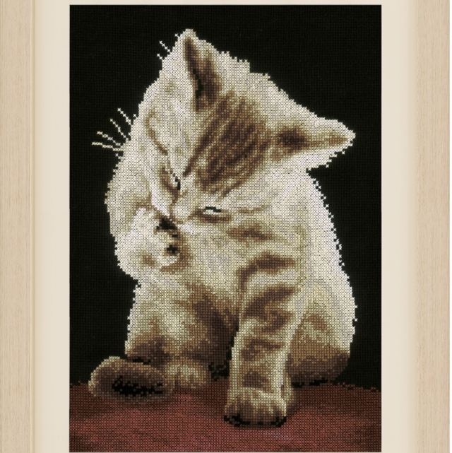 Counted Cross Stitch Kit: Kitten By Vervaco