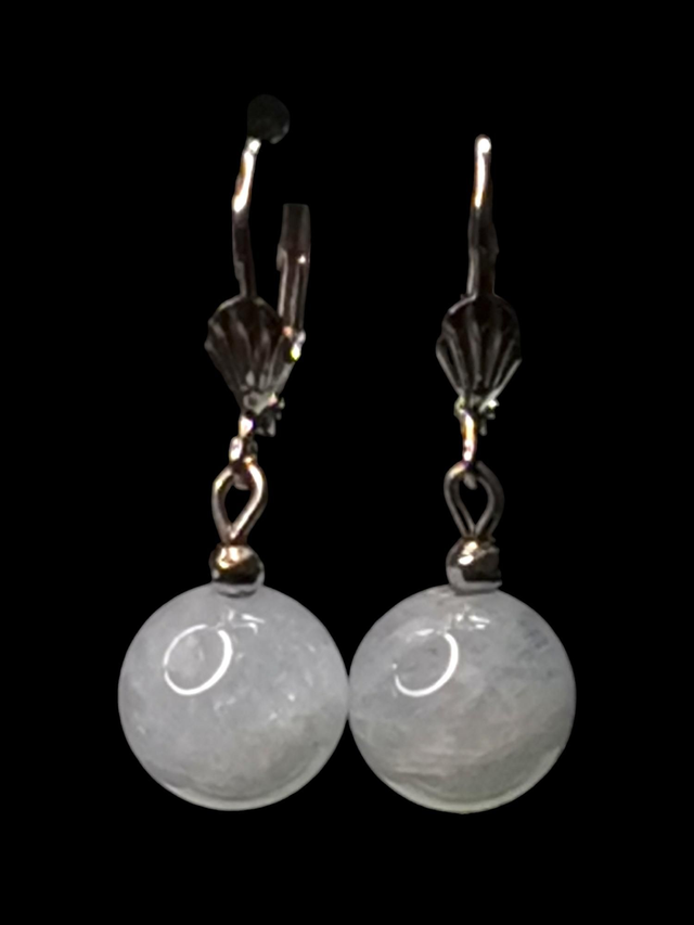 Boucles d&#039;oreilles aigue marine 