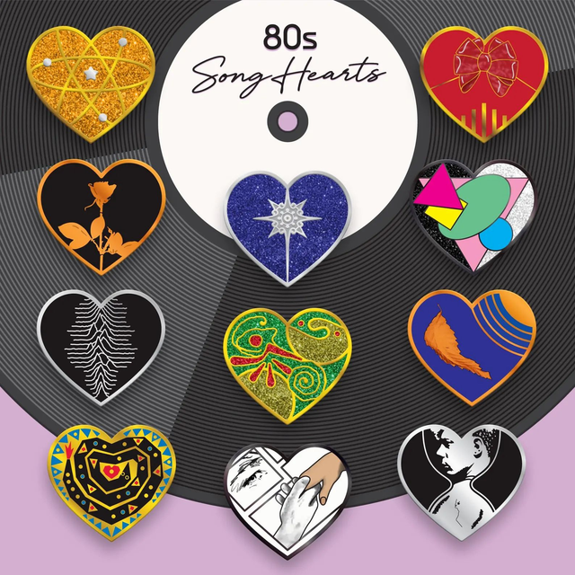 80s Song Heart enamel pins PREORDER