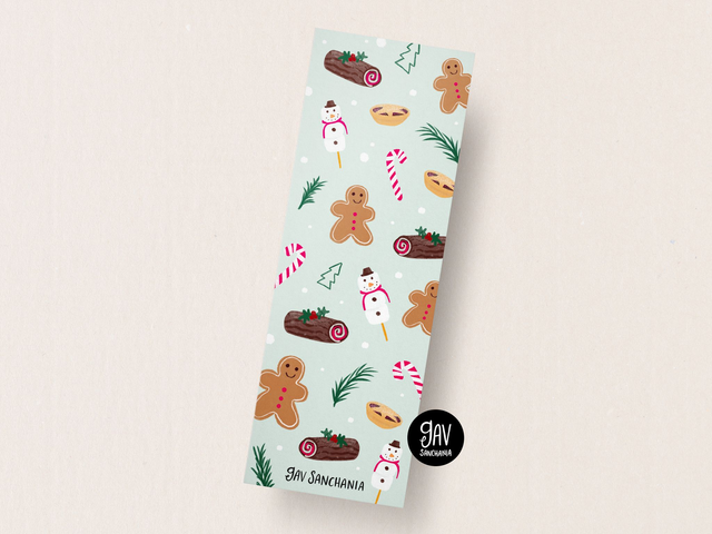Christmas treats bookmark