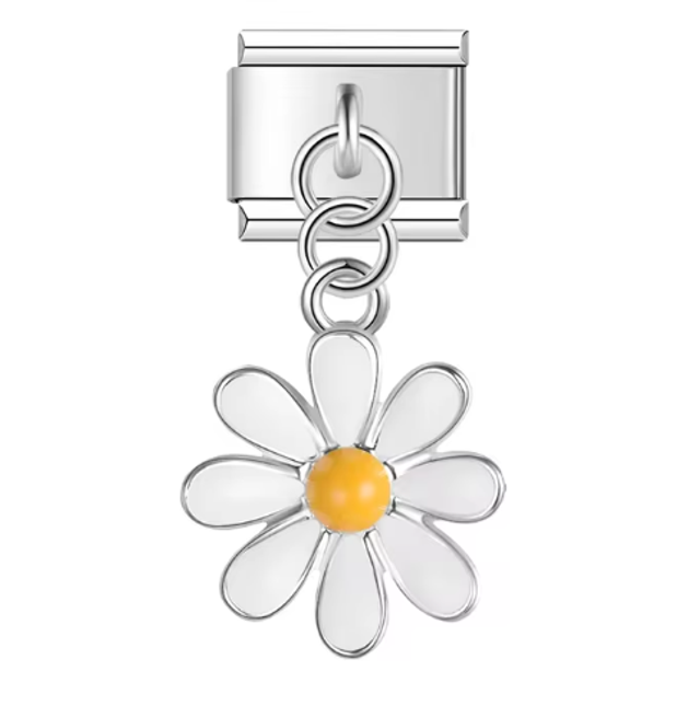 Charm Flor Blanca Colgante