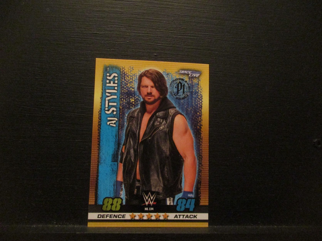 AJ Styles - Smackdown Live Slam Attax 10th Edition Original Trading Card #134