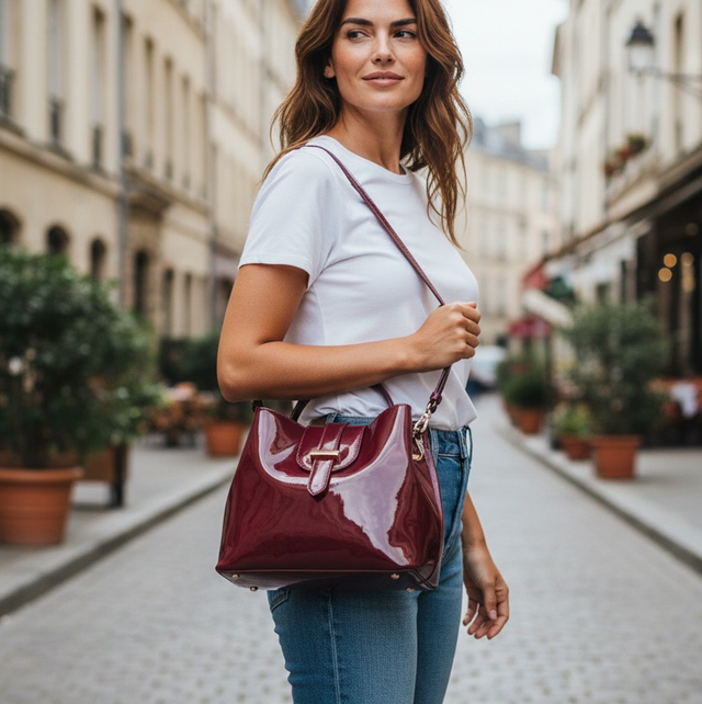 Sac à main vernis 