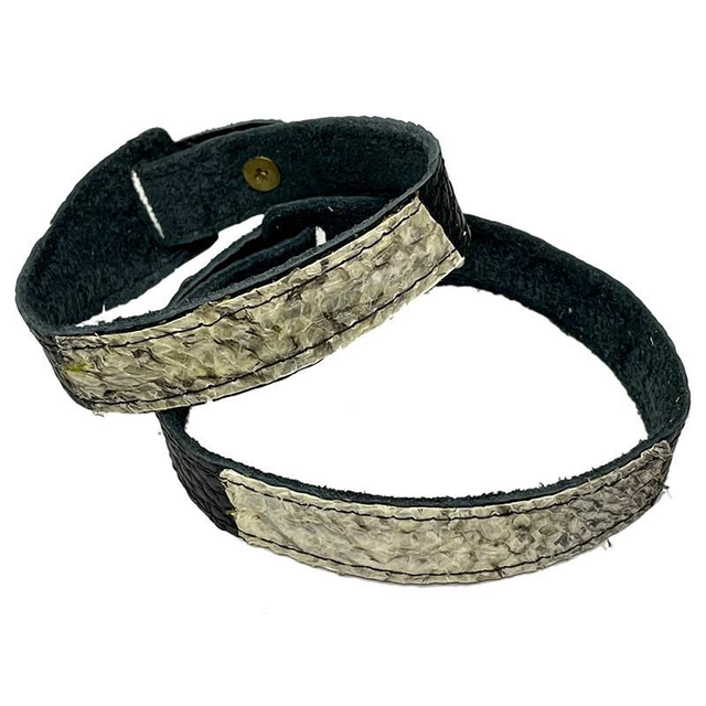 Rindsleder-Armband mit Hecht-Leder