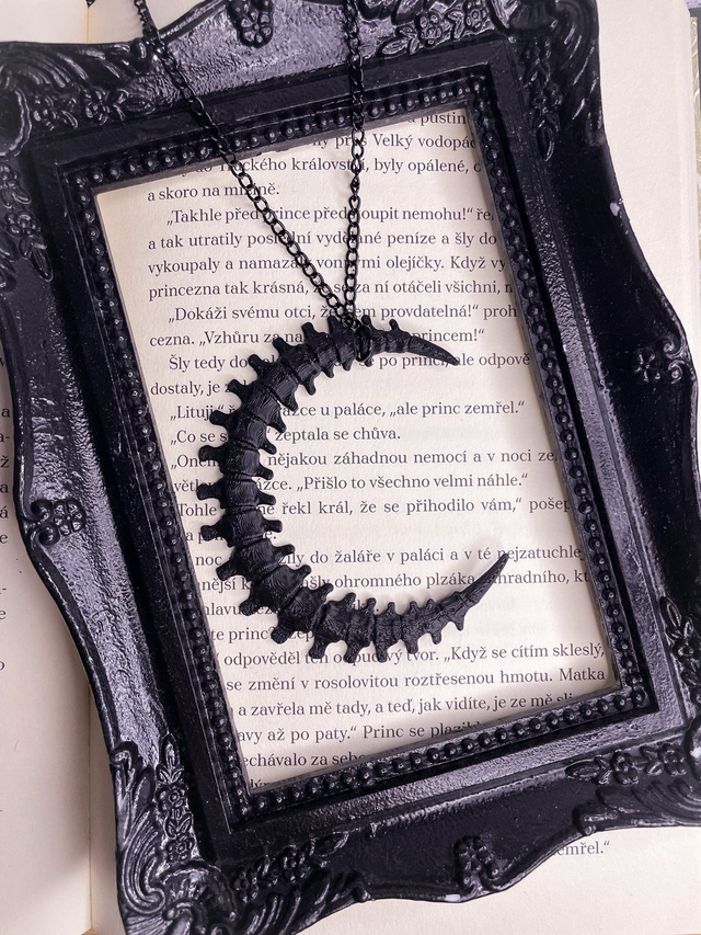 Náhrdelník Vertebrae černý