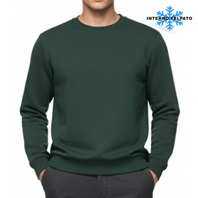 Felpa uomo basic autu/inv monocromo girocollo 5086