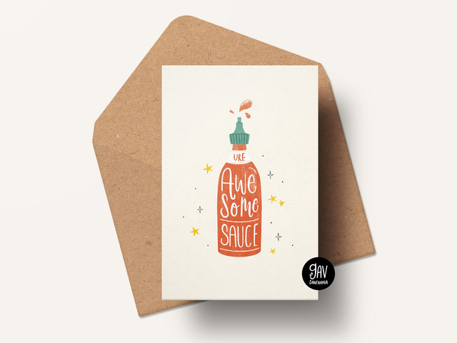 You're awesome sauce, greeting card