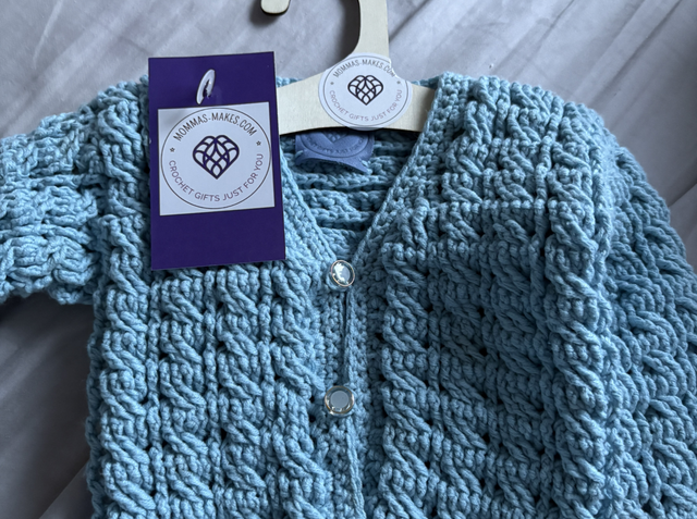 BABY CABLE CARDIGAN CUSTOM ORDER