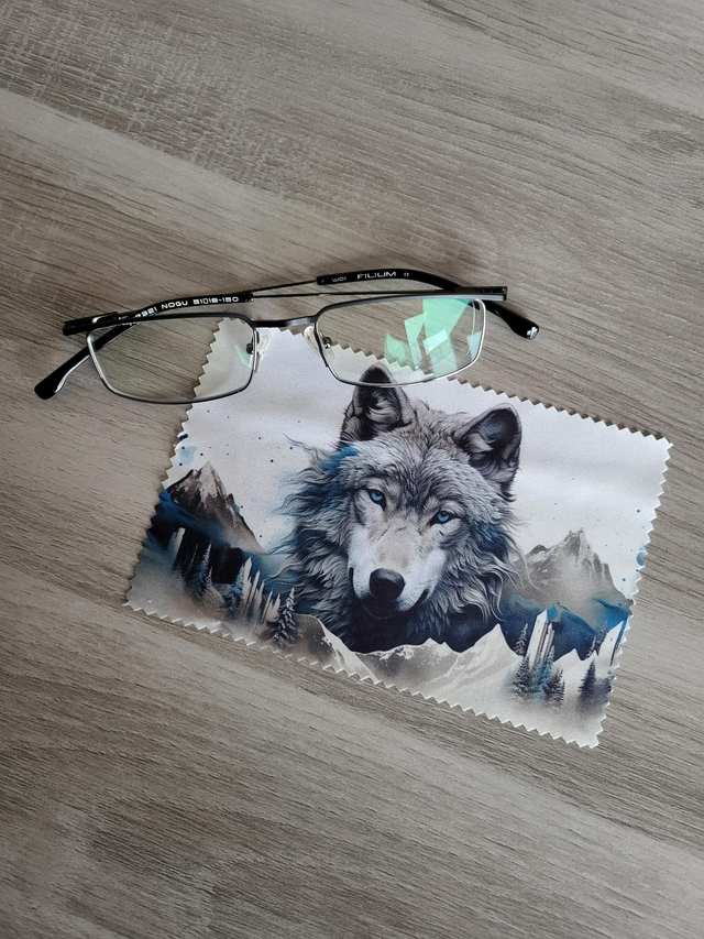 Essuie lunettes loup