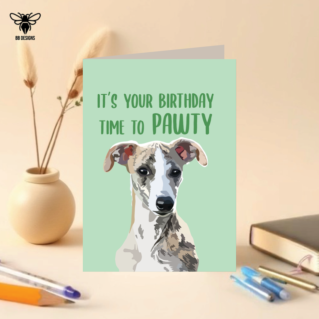 Whippet - Birthday Card