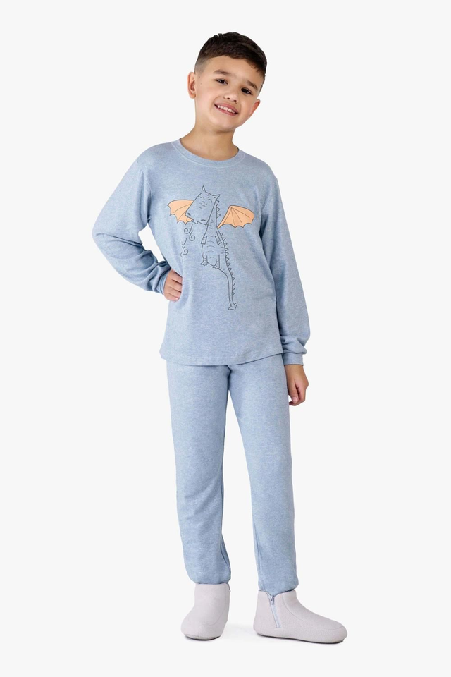 Pijama Melange Menino Estampa Brilha no Escuro