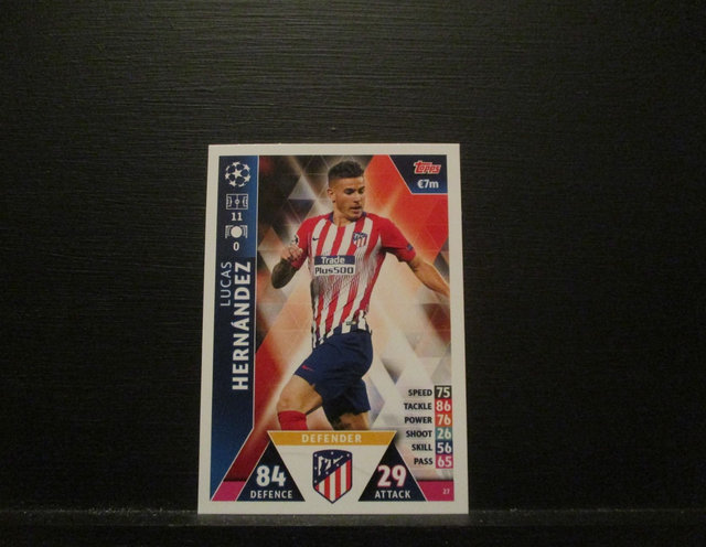 Lucas Hernandez - UEFA Champions League Match Attax 2018/19 Original Trading Card #27