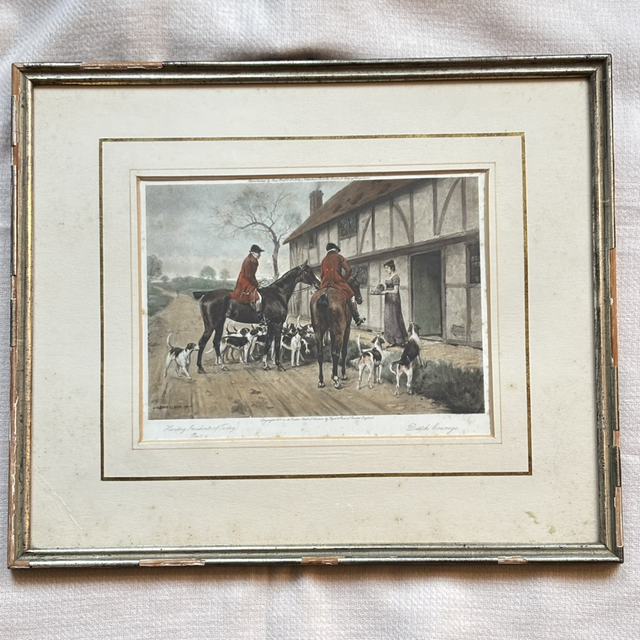 Jagdszene Dutch Bourage Patina