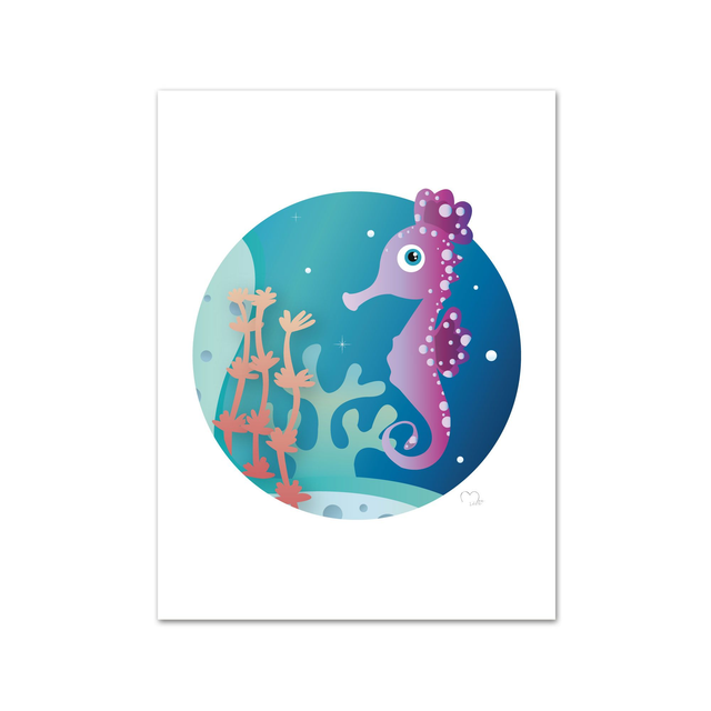 Affiche Océan Hippocampe