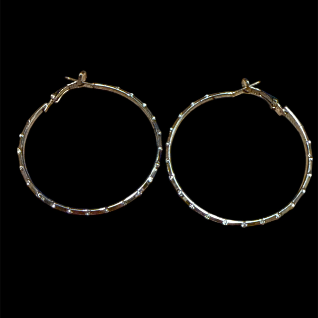 Orecchini cerchio e brillantini 26P-2