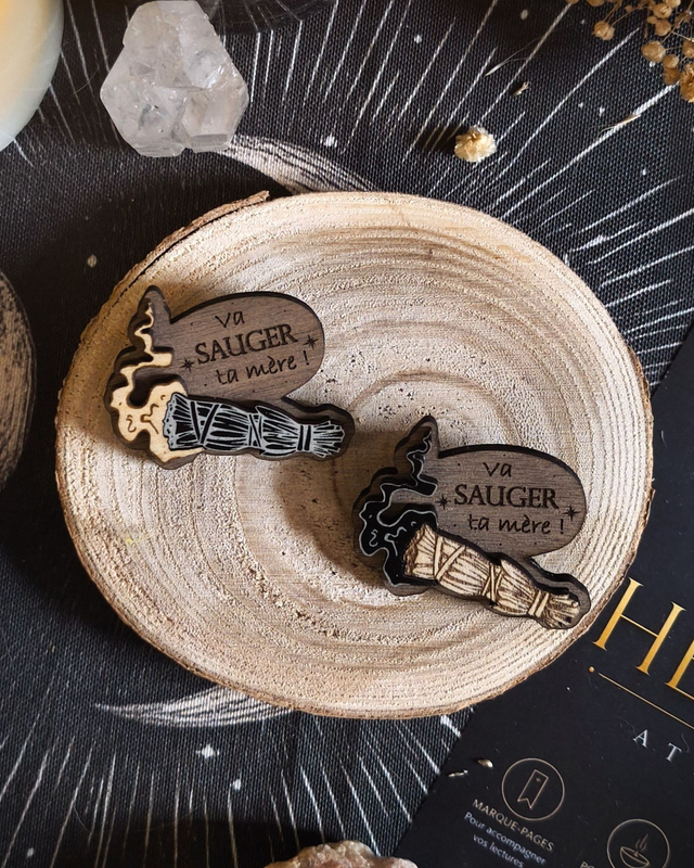 Pin's "Va Sauger ta mère" en noyer