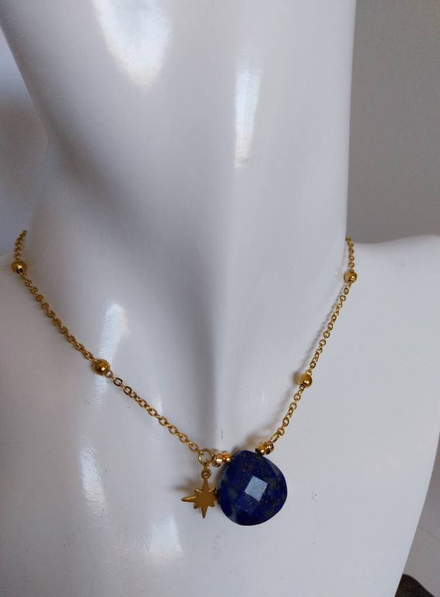 ✨Collier "Les Jolies Pierres" Lapis Lazuli argenté ✨