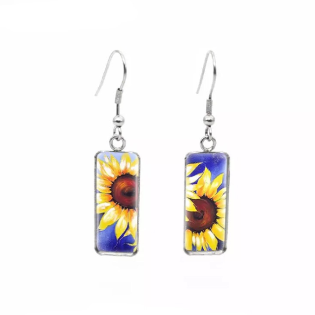 Sunflower Drop Earrings
