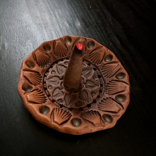 Handmade Clay Incense Burner Gift Set – Unique Piece