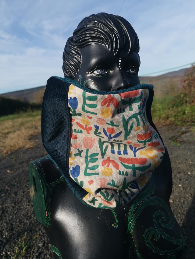 Snood tampons de fleurs 