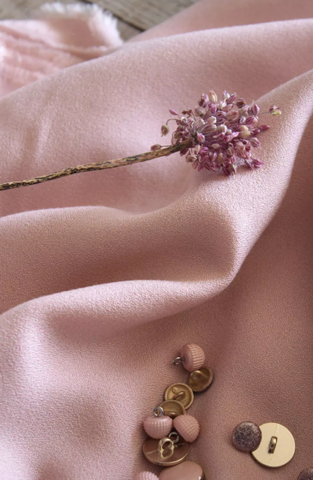 Coupon Crêpe rose 55x145cm - Eglantine et Zoé