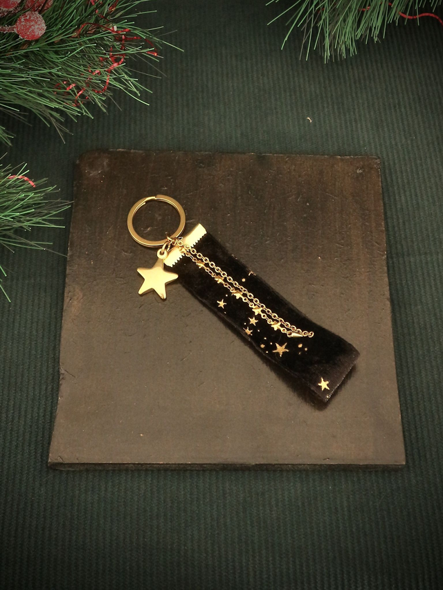 Velvet touch keychain - Black